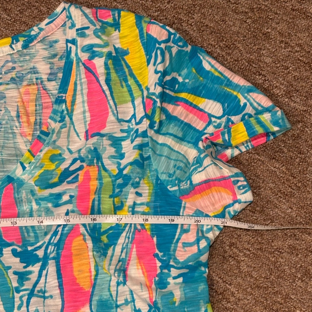 Lilly Pulitzer V-neck Sailboats Cotton Dress - Picture 8 of 9